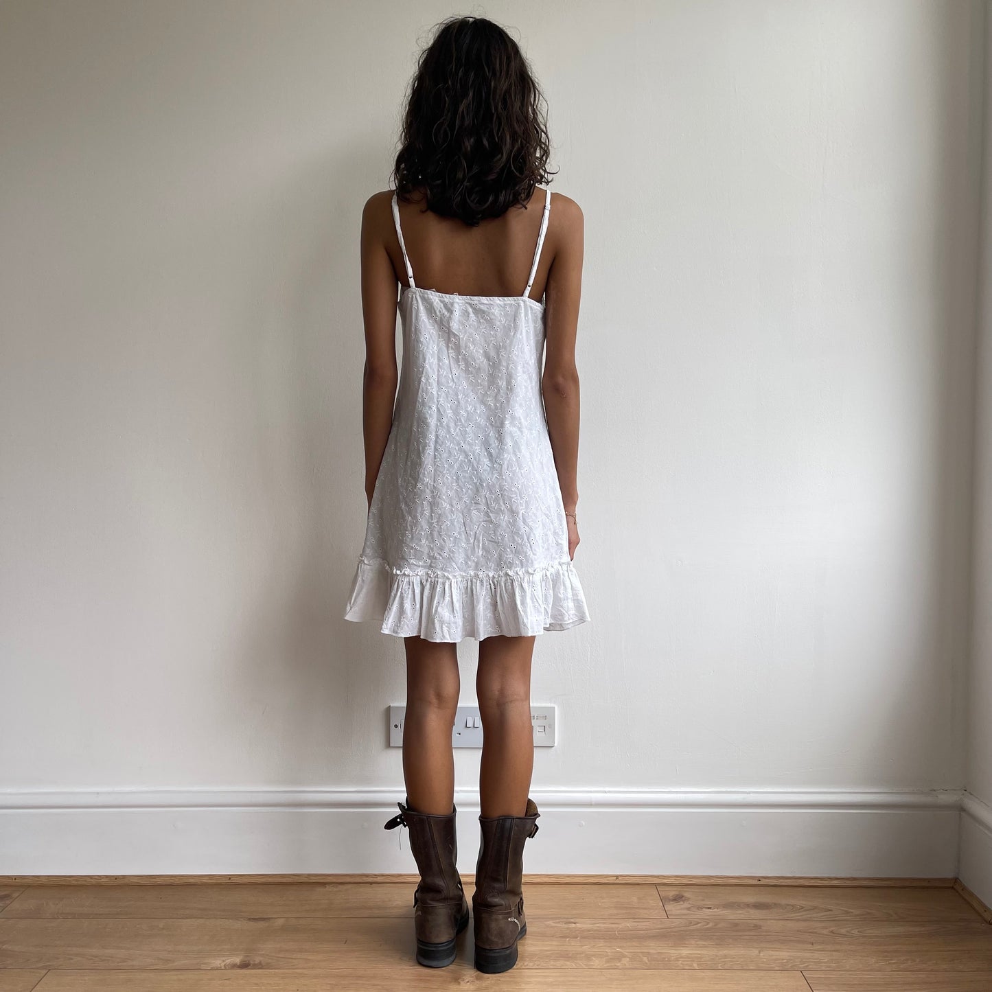 White broderie cami dress - Size S/M