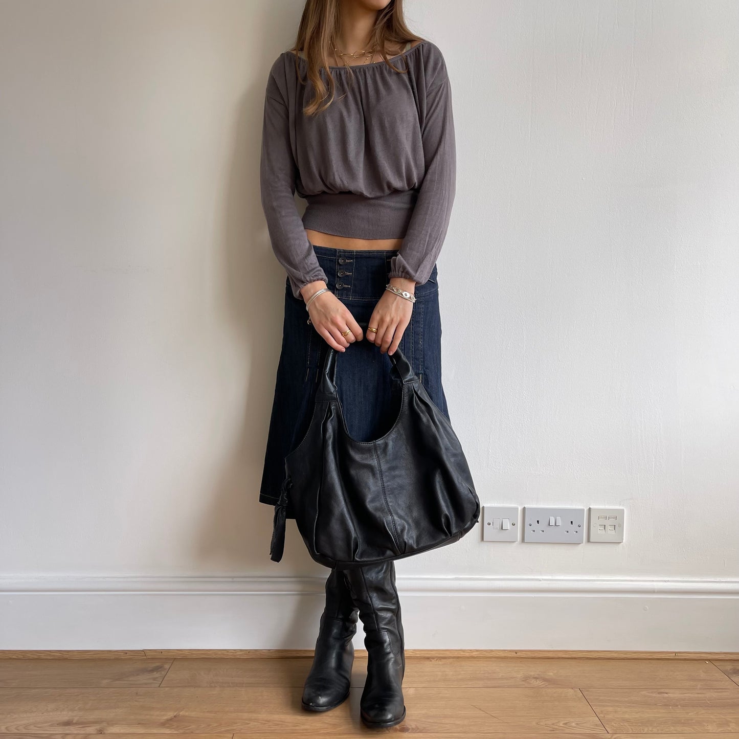 Grey slouchy jumper - Size S