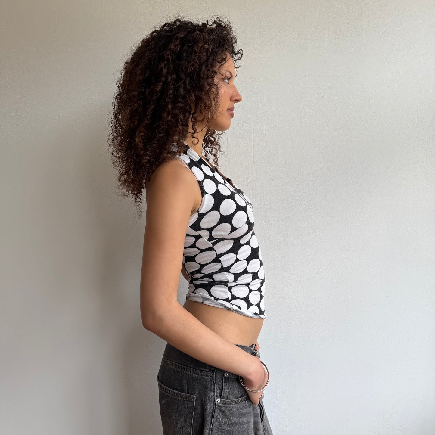 Large polka dot top - Size XS