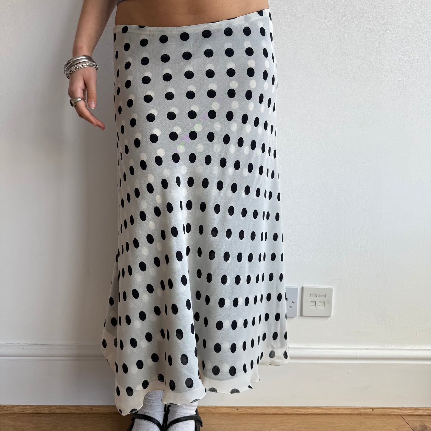 Reversible polka dot skirt - Size M