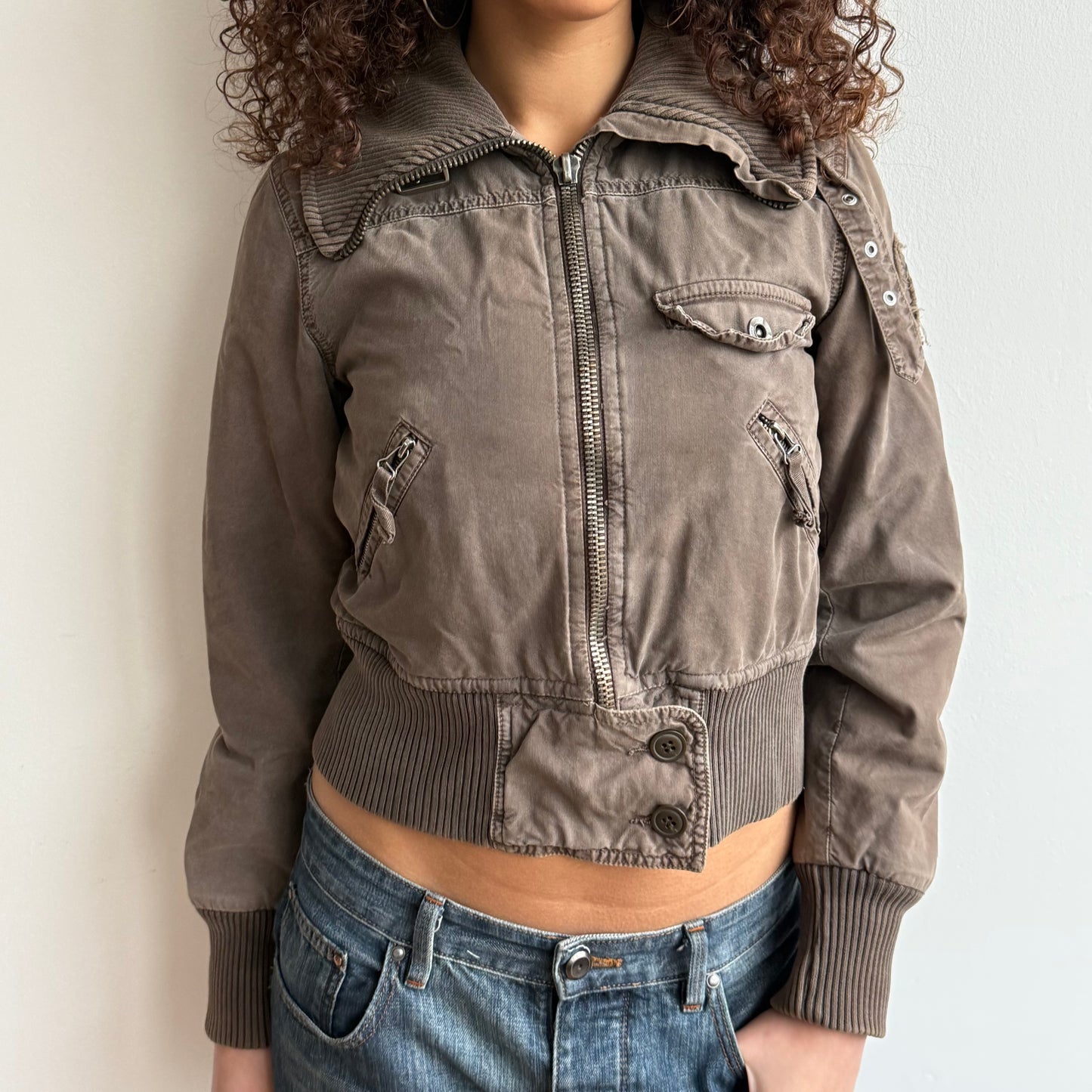 Brown cargo bomber - Size S/M