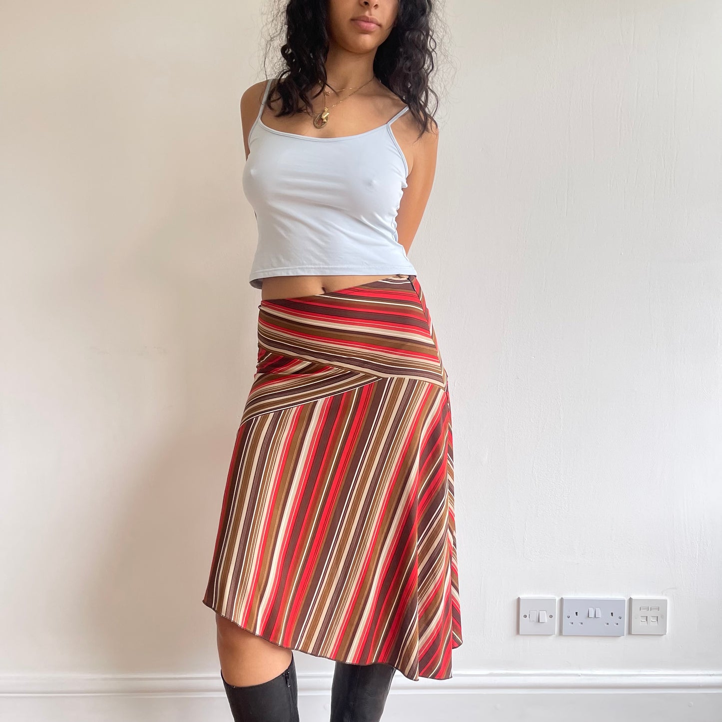 Morgan striped midi skirt - Size S