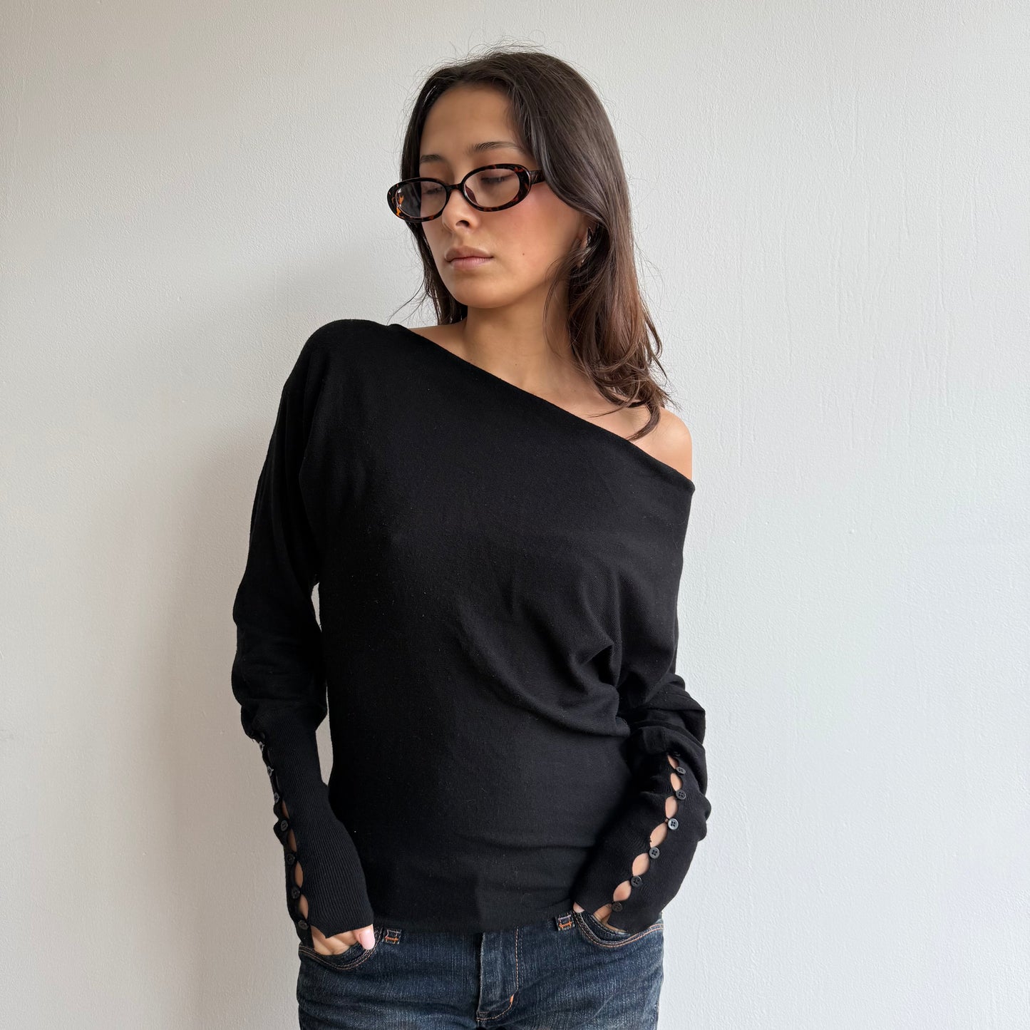 Black slouchy knit - Size S