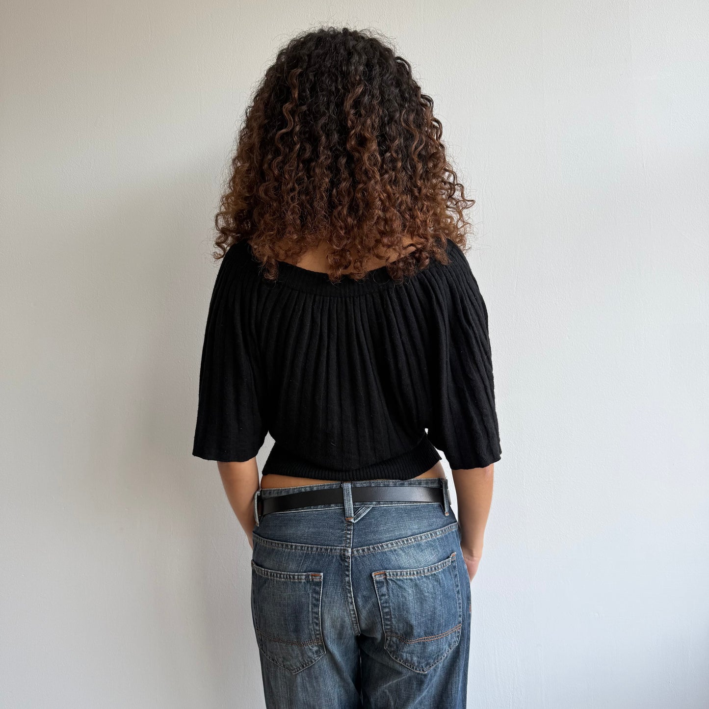Black batwing knit - Size S