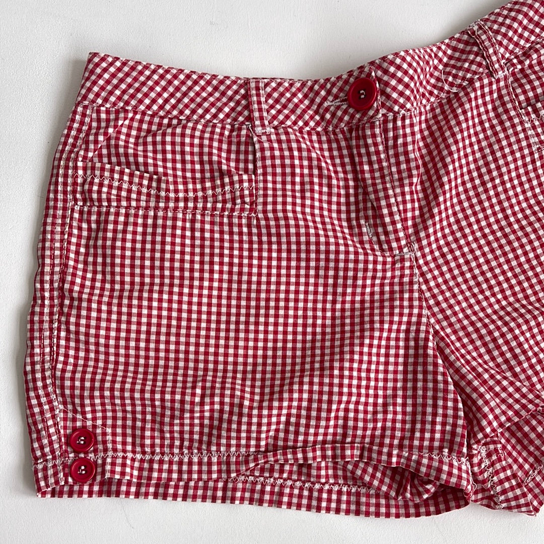 Red gingham shorts - Size S