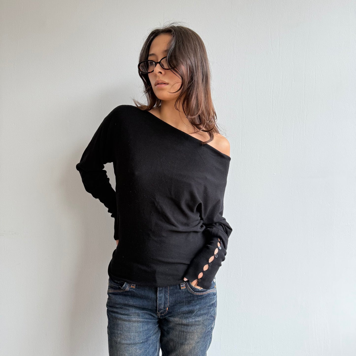 Black slouchy knit - Size S