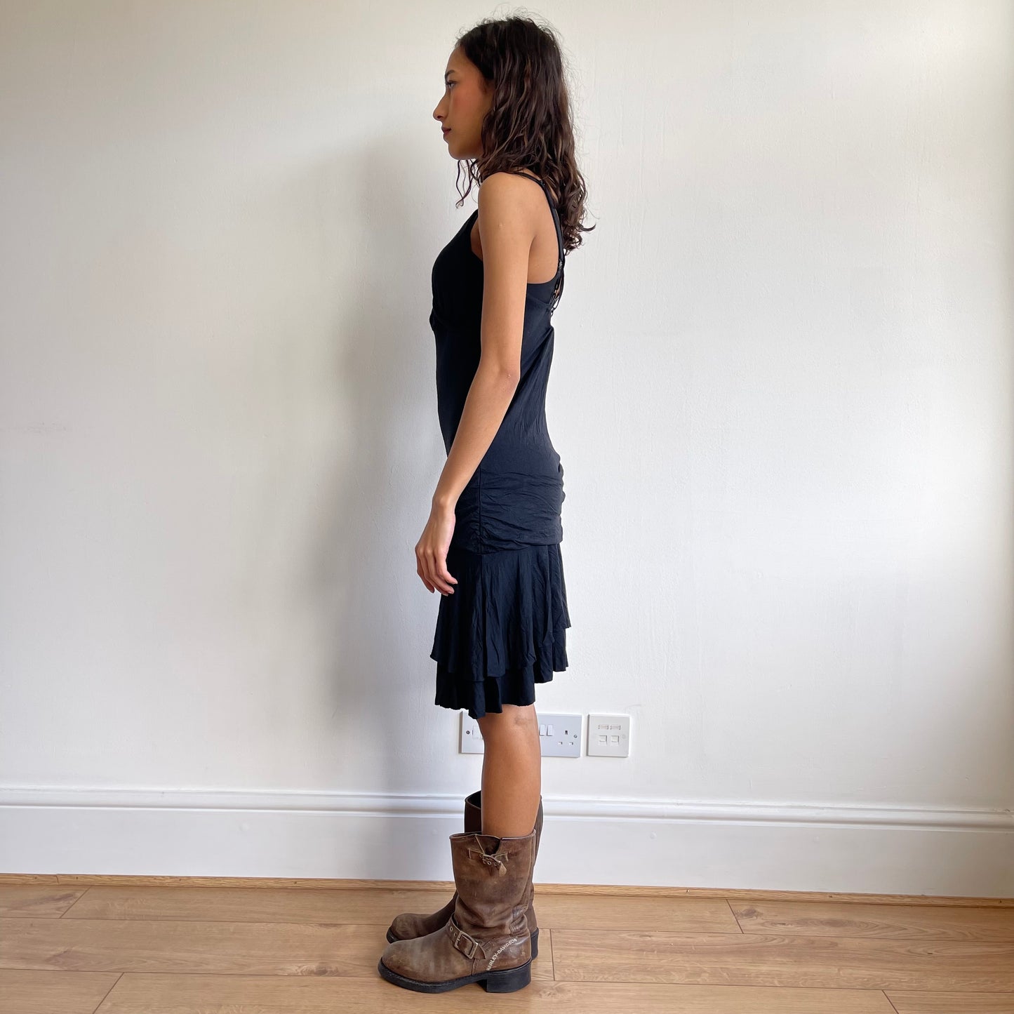 Black O-ring dress - Size S