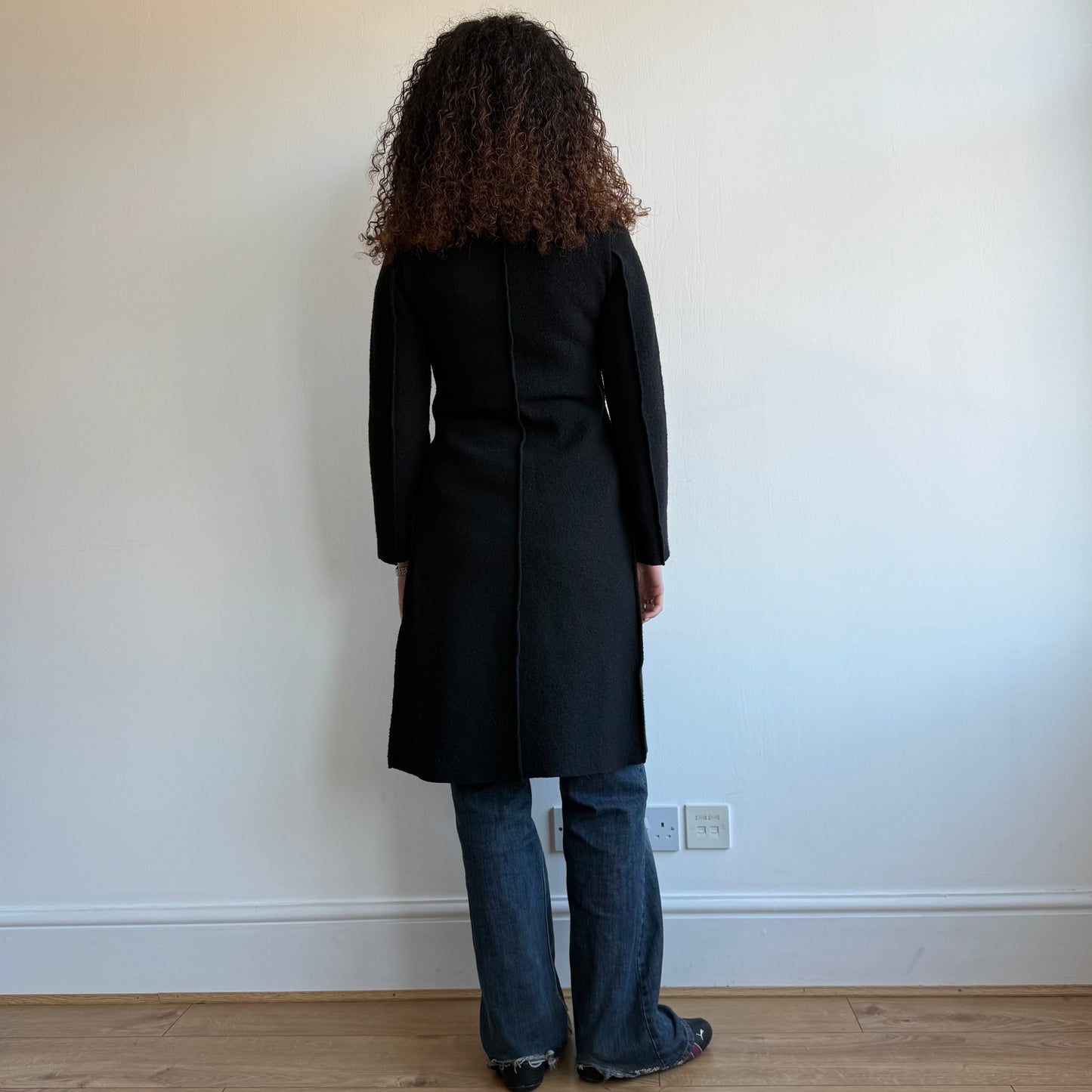Cop Copine long black wool coat - Size M