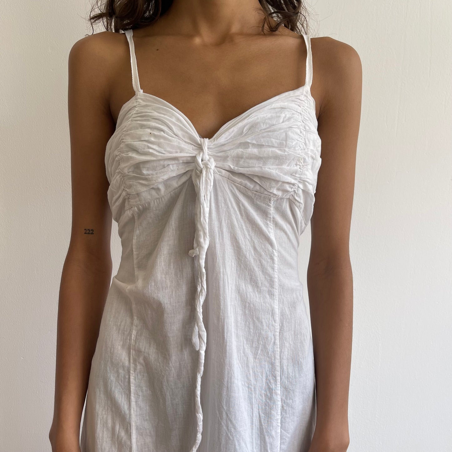 White broderie mini dress - Size S