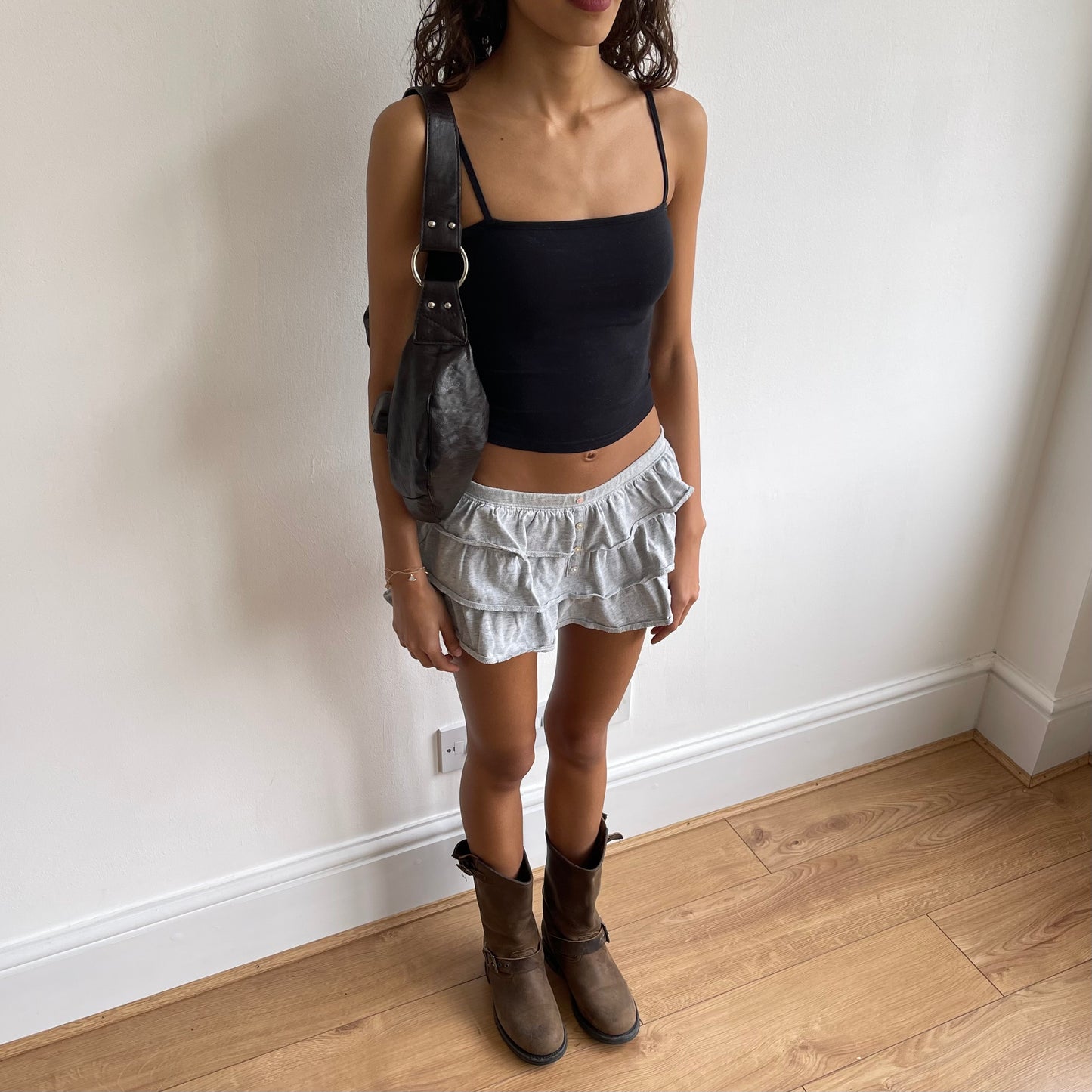 Grey rara frilly skirt - Size S
