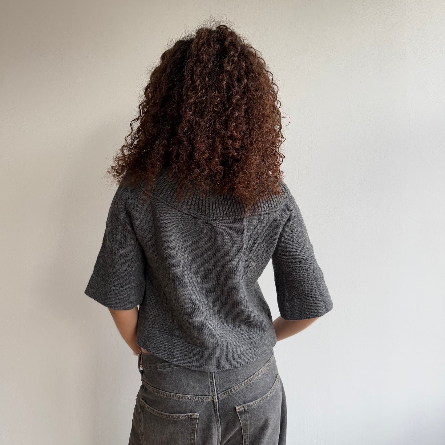 Grey knit Cardi - Size S