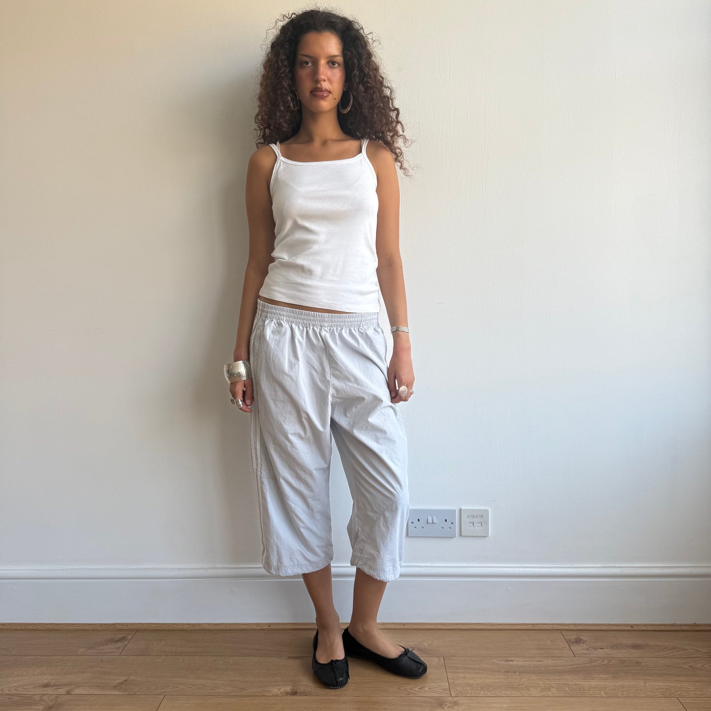 Light grey Adidas capris - Size M