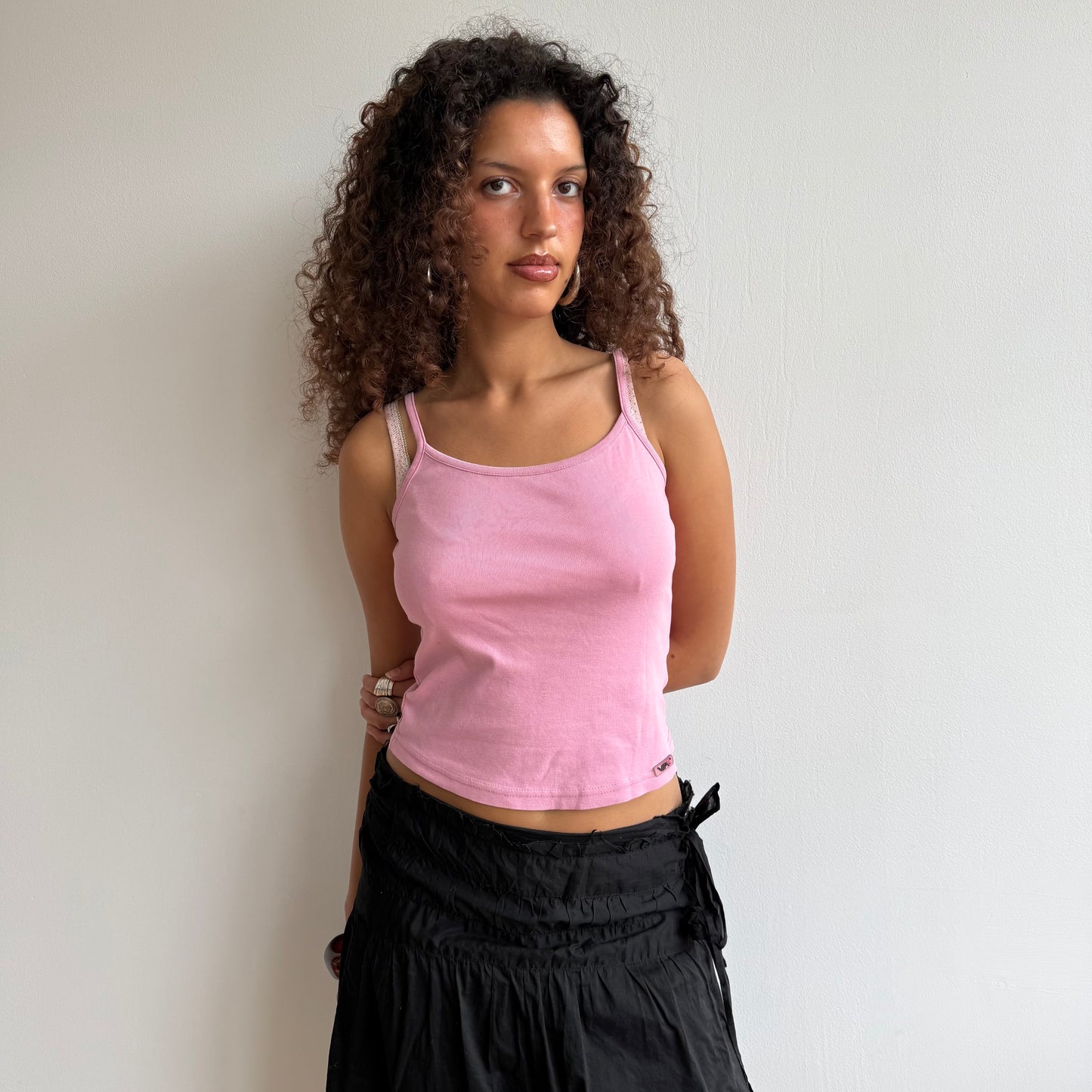 Black wrap tie waist skirt - Size S/M