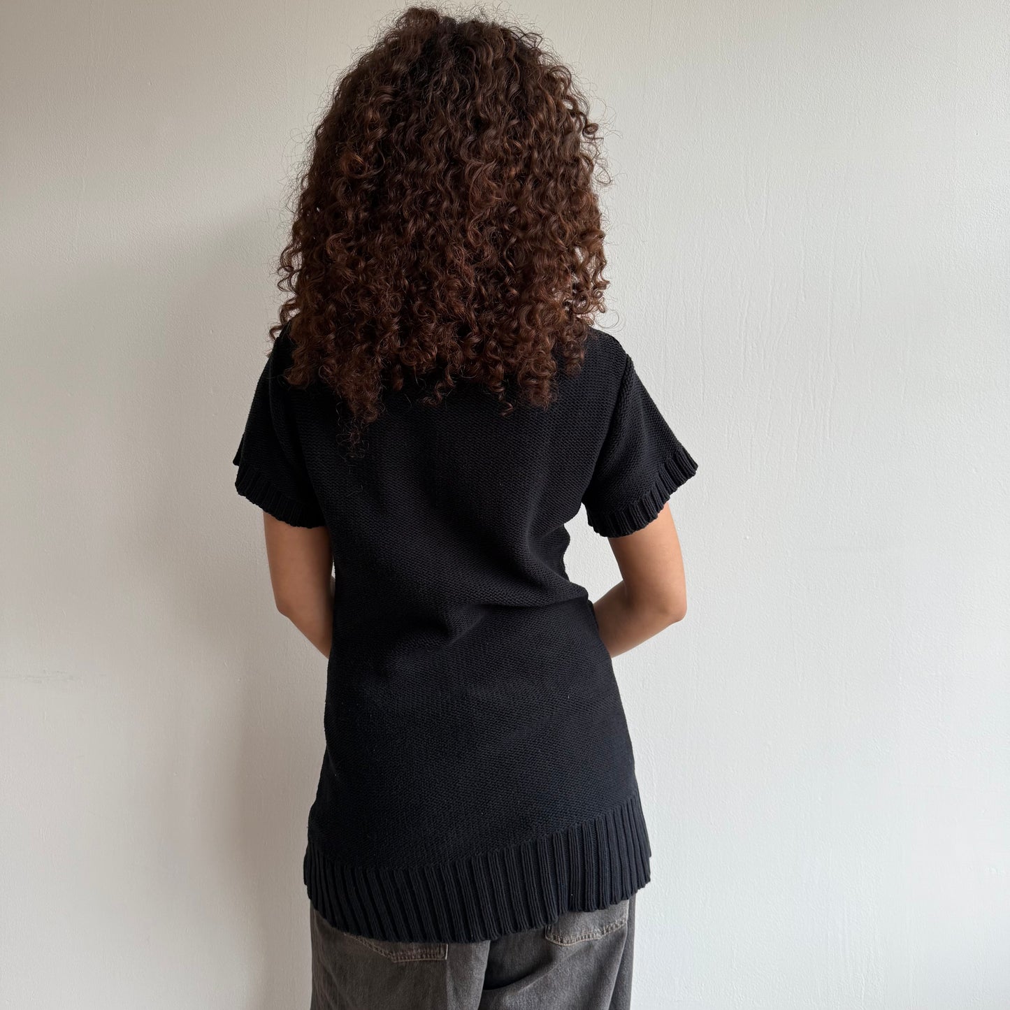 Black knit dress - Size M