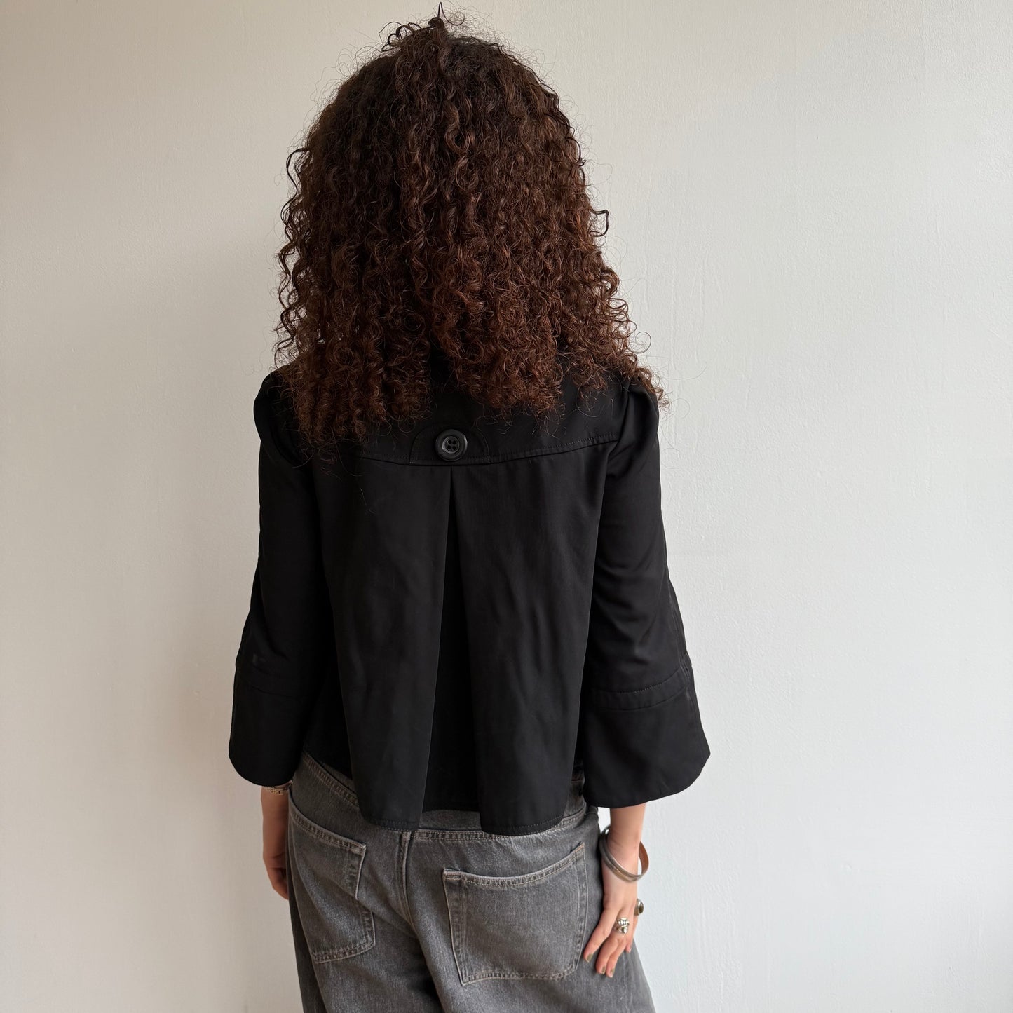 Black peacoat trench - Size S
