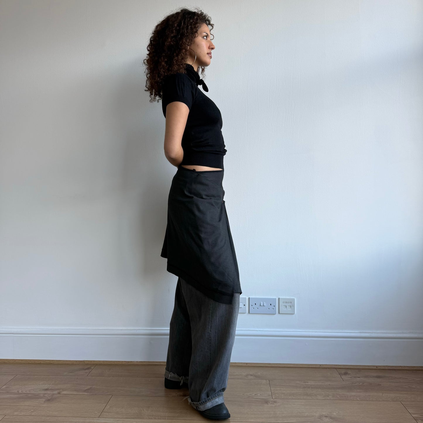 Cop copine grey wrap skirt - Size S