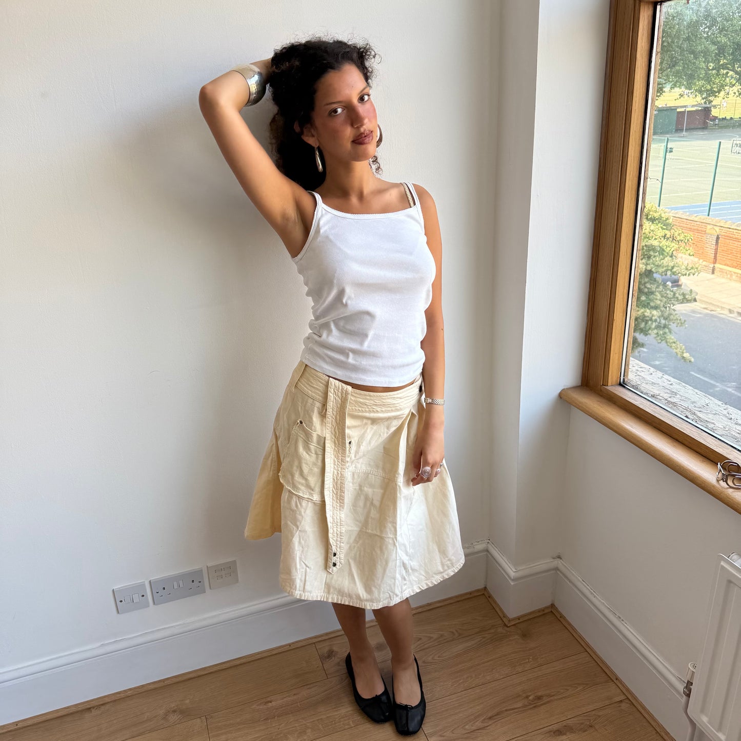Diesel butter yellow cargo skirt - Size XS + S
