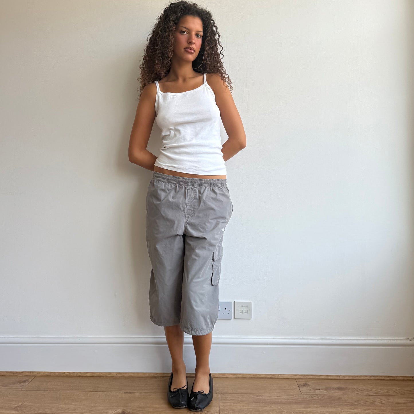 Dark grey Adidas capris - Size S