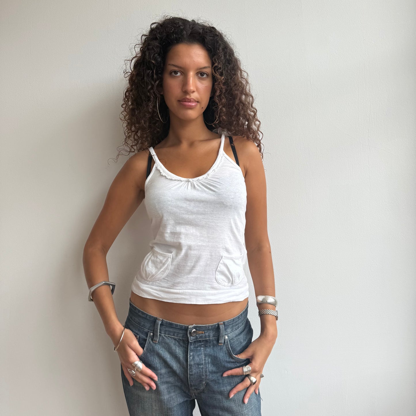 White tie shoulder cami - Size XS