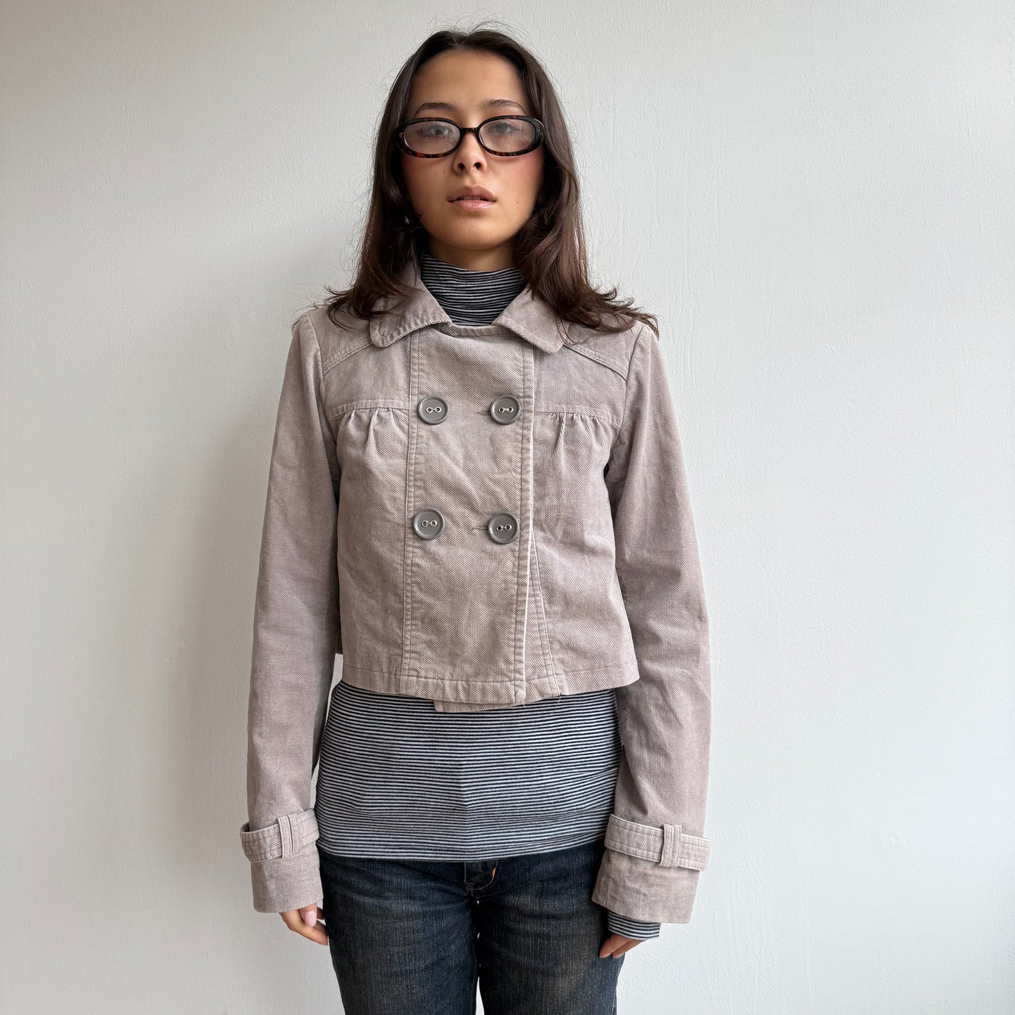 Beige peacoat - Size S