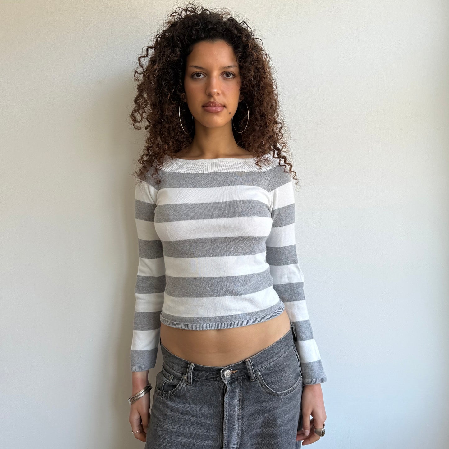 Grey striped knit - Size XS