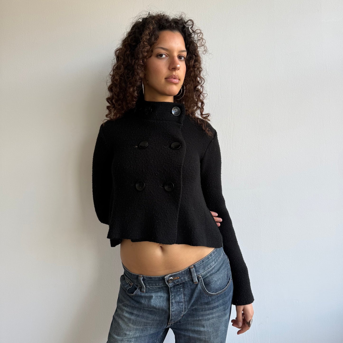 Black pea knit - Size S