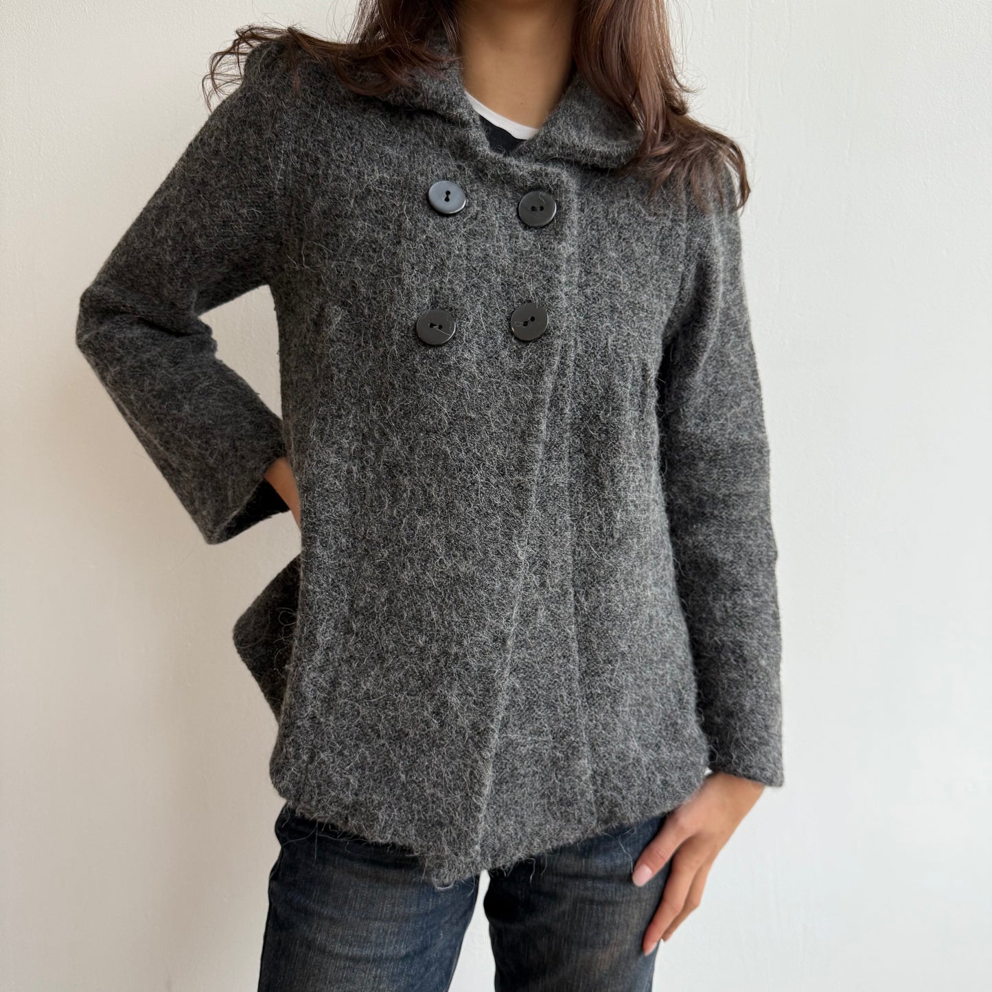 Grey peacoat knit - Size S