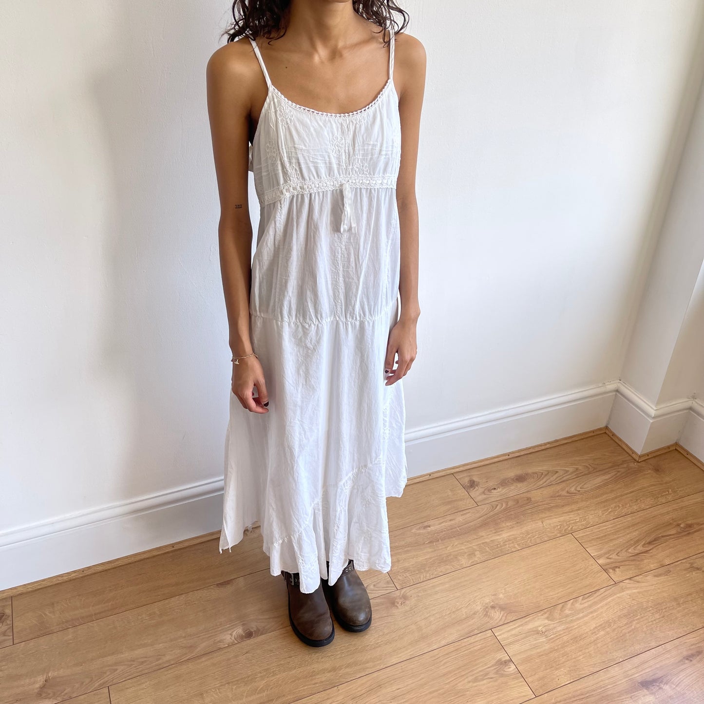 White boho maxi dress - Size S