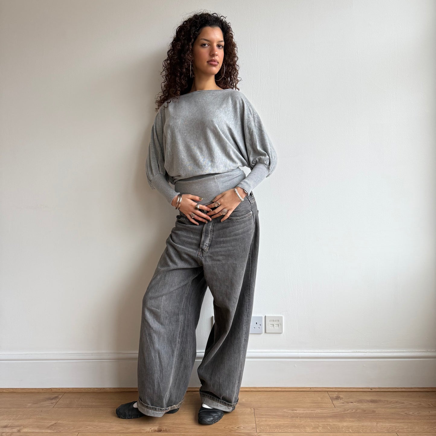 Grey slouchy knit - Size M