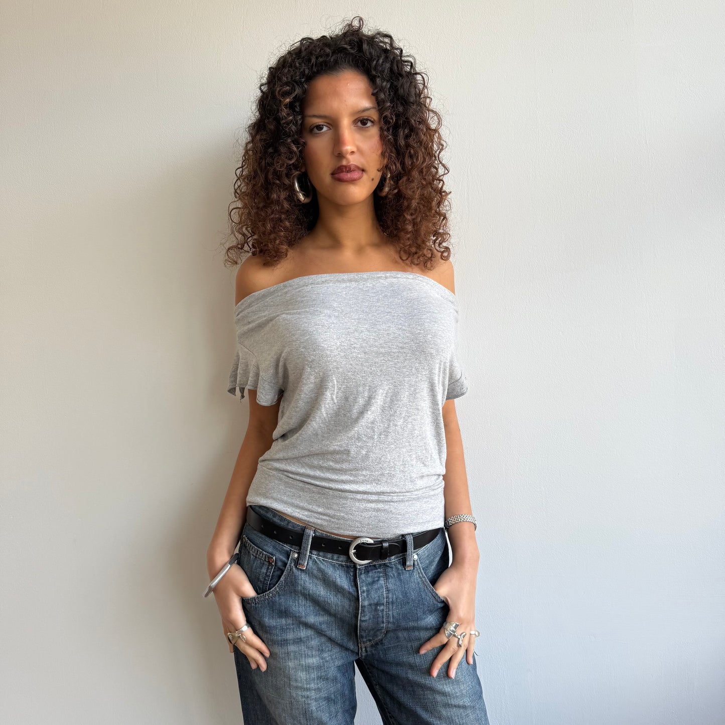 Grey slouchy t-shirt - Size S-M