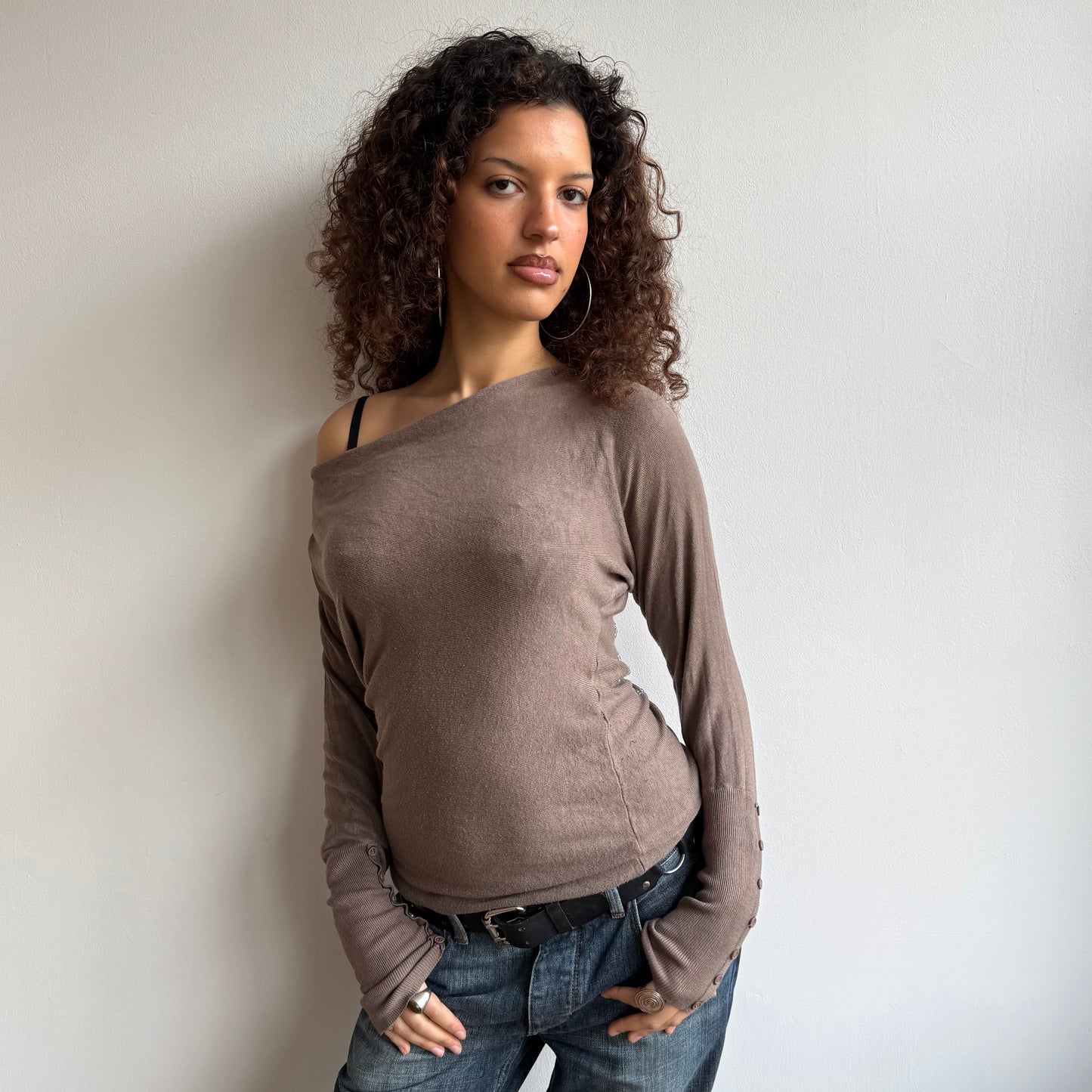 Brown slouchy knit - Size S