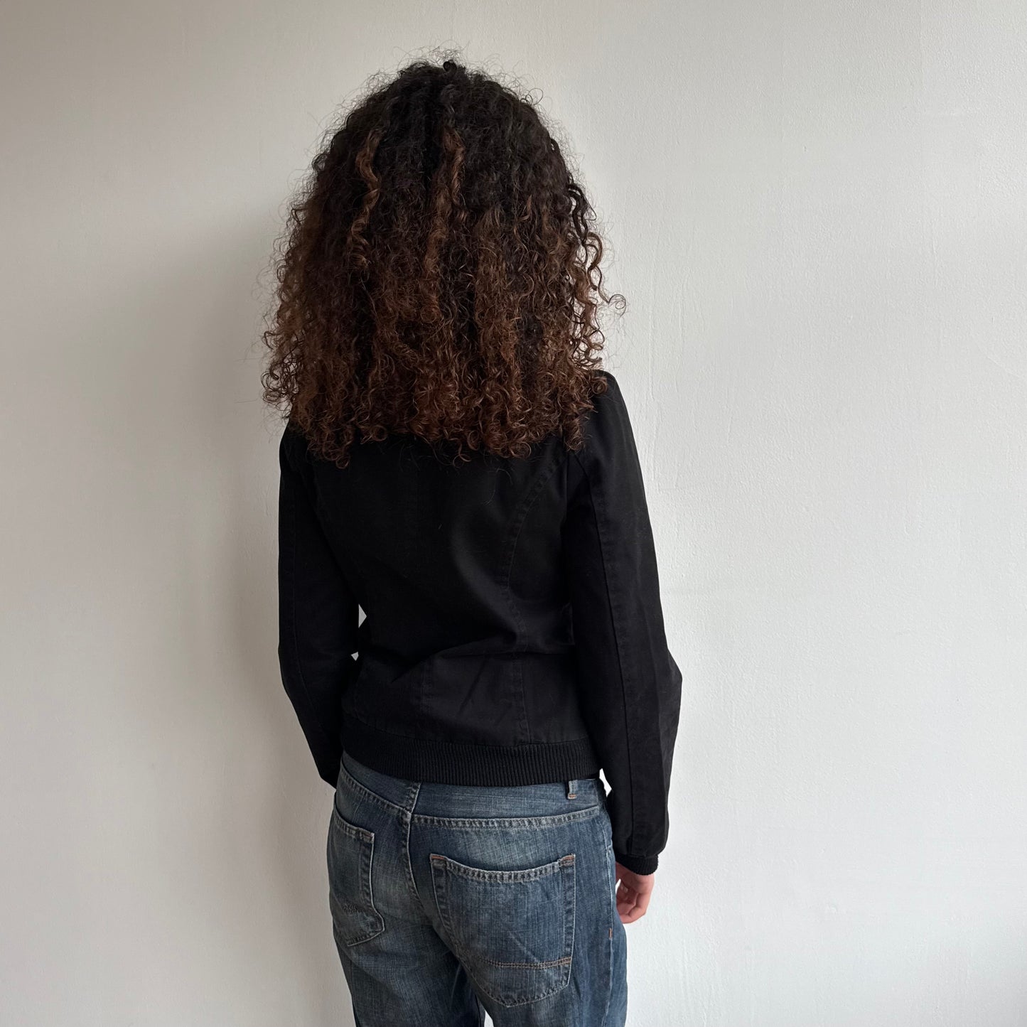 Black double breasted bomber - Size S