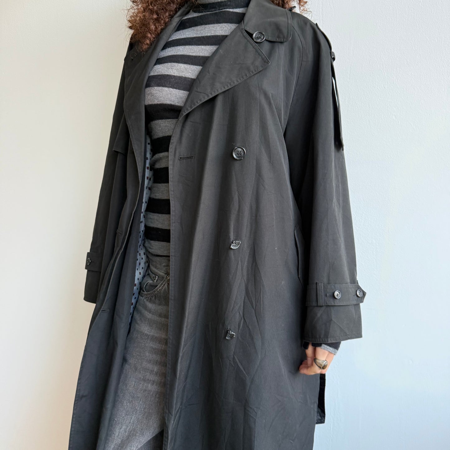 Black oversized trench - Size L