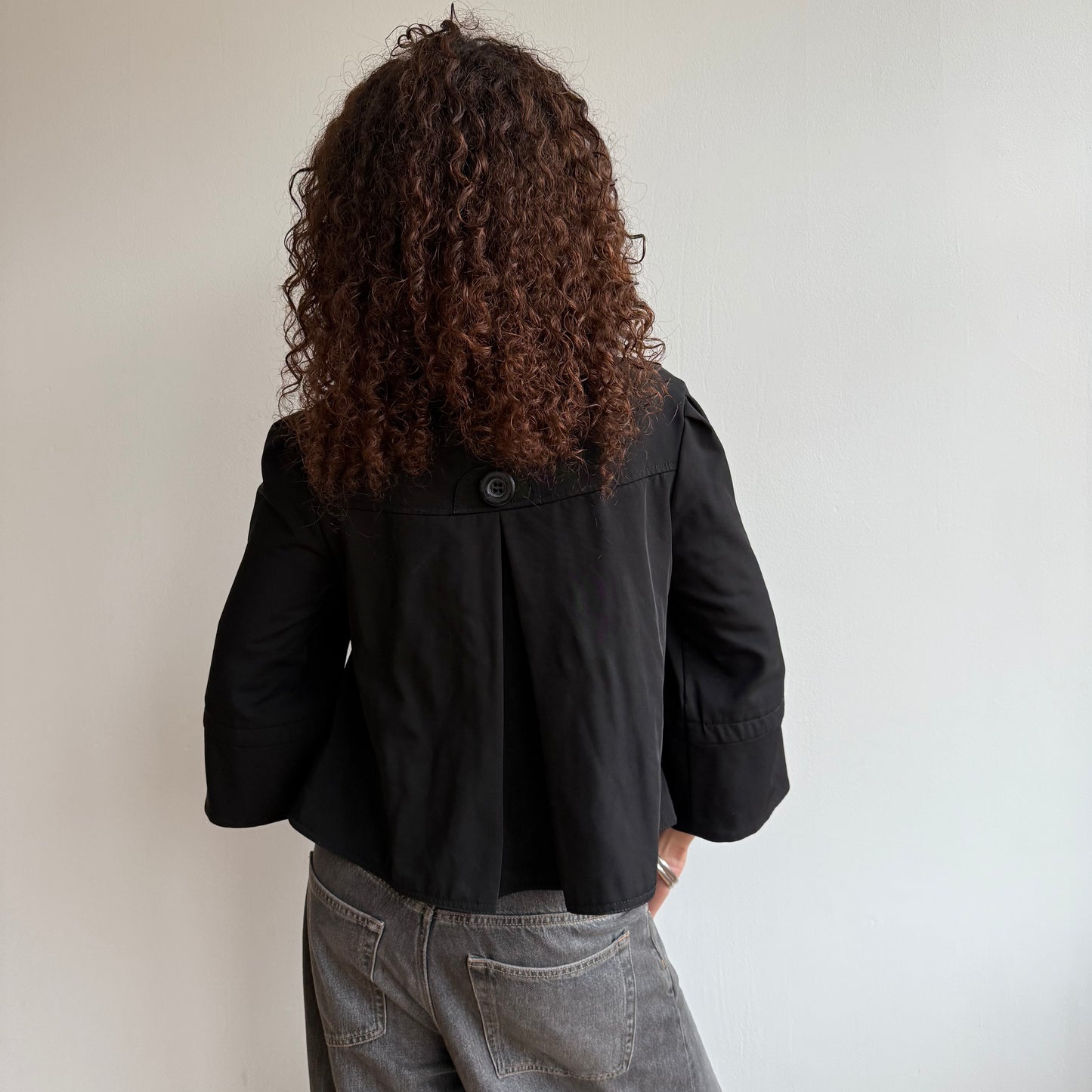 Black peacoat trench - Size S
