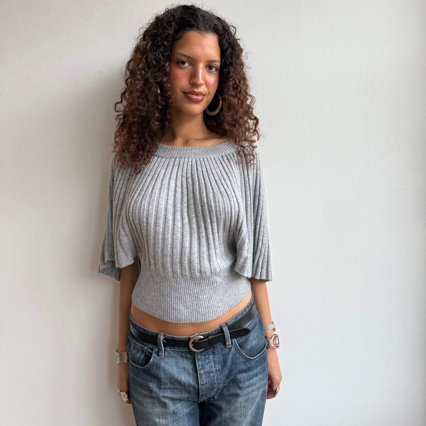 Light grey batwing knit - Size S