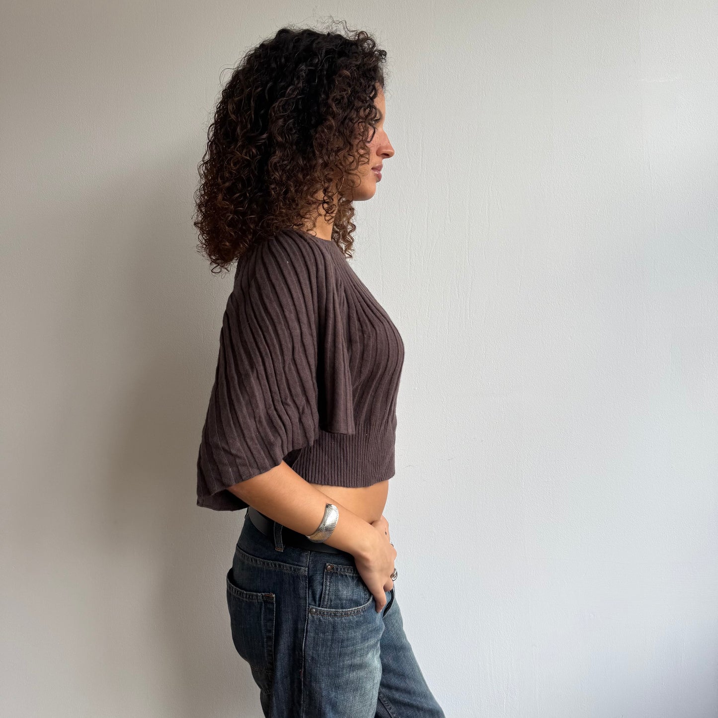Brown batwing knit - Size M