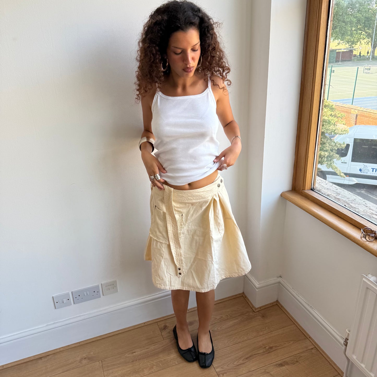 Diesel butter yellow cargo skirt - Size XS + S