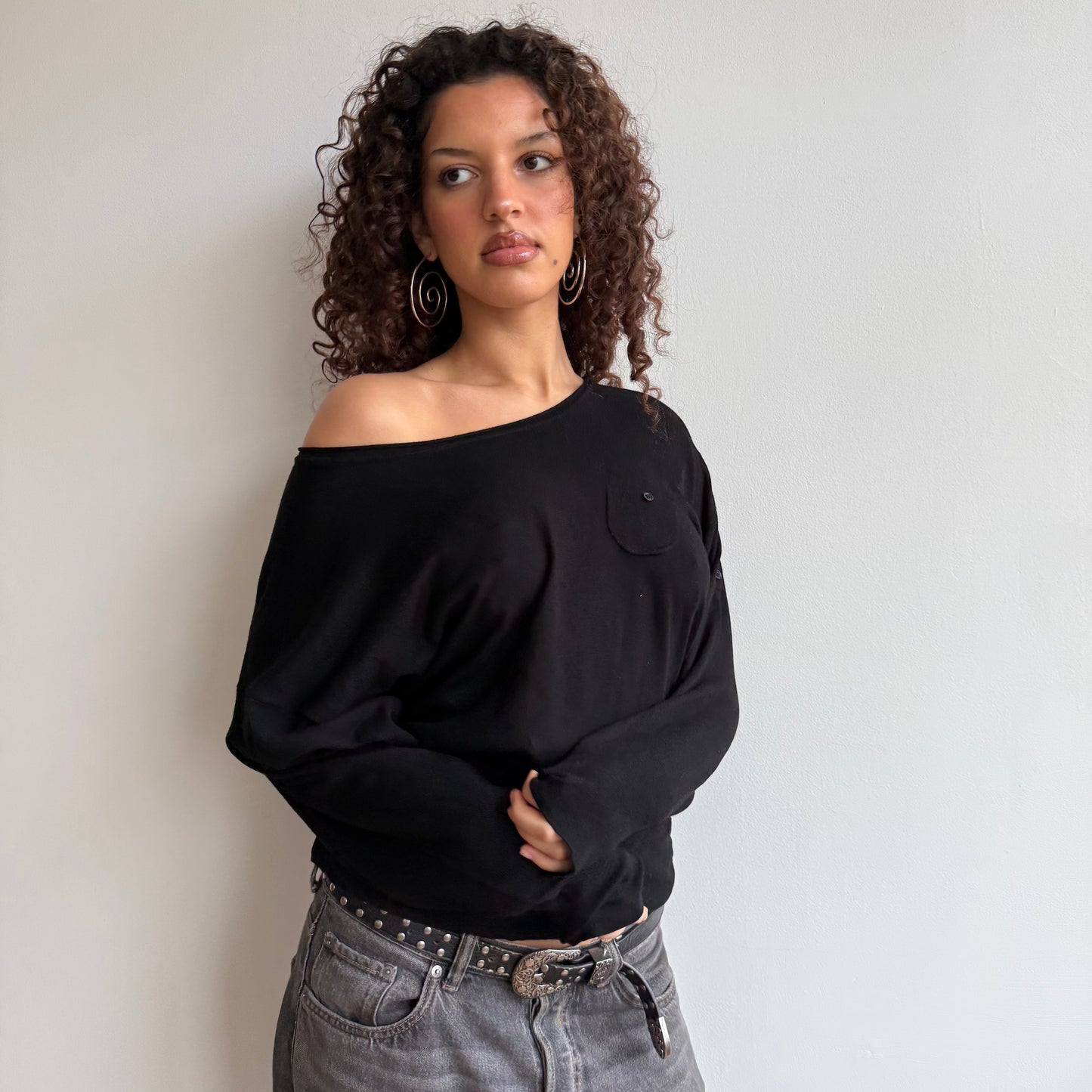 Black slouchy knit - Size S