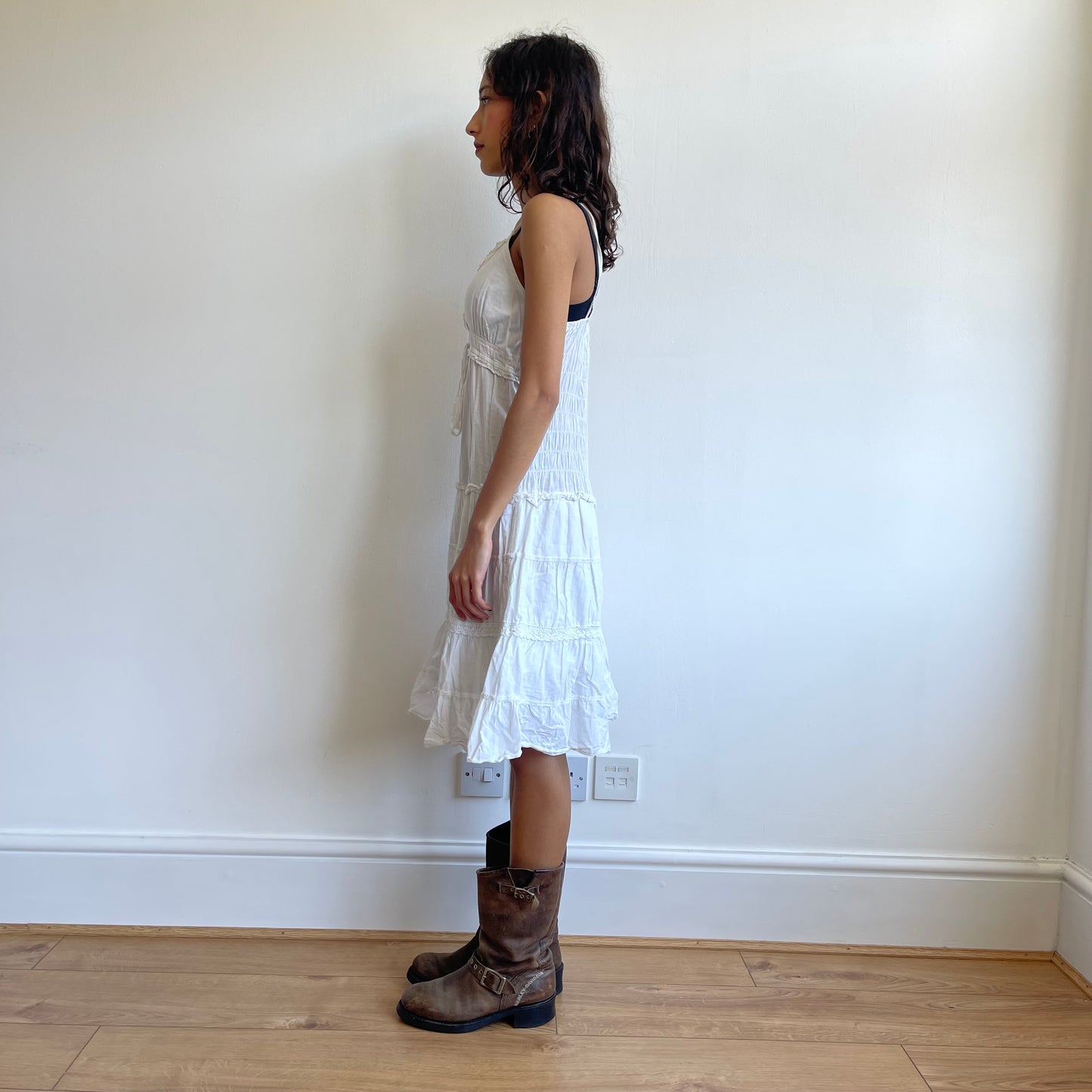 White boho summer dress - Size S