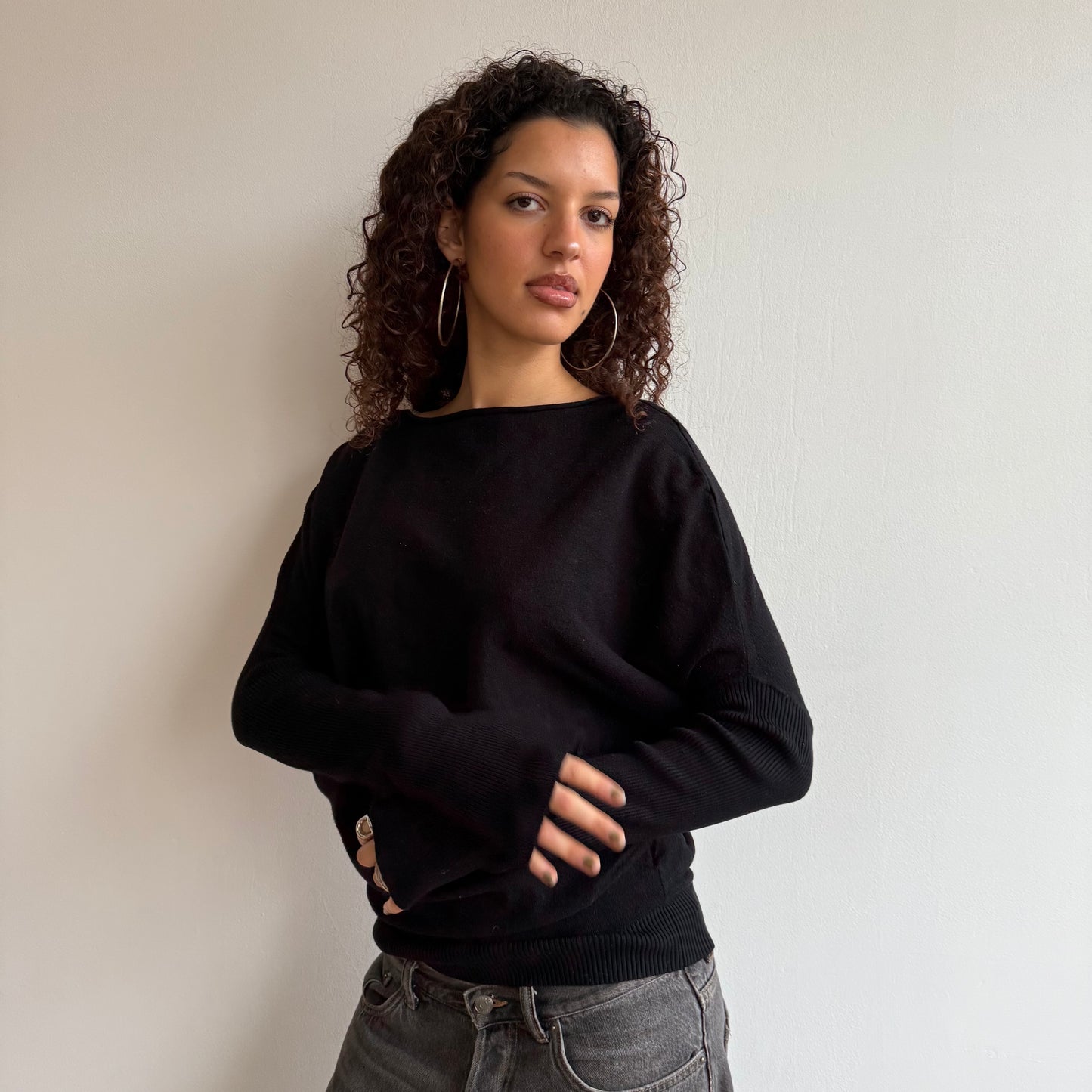 Black slouchy knit - Size M