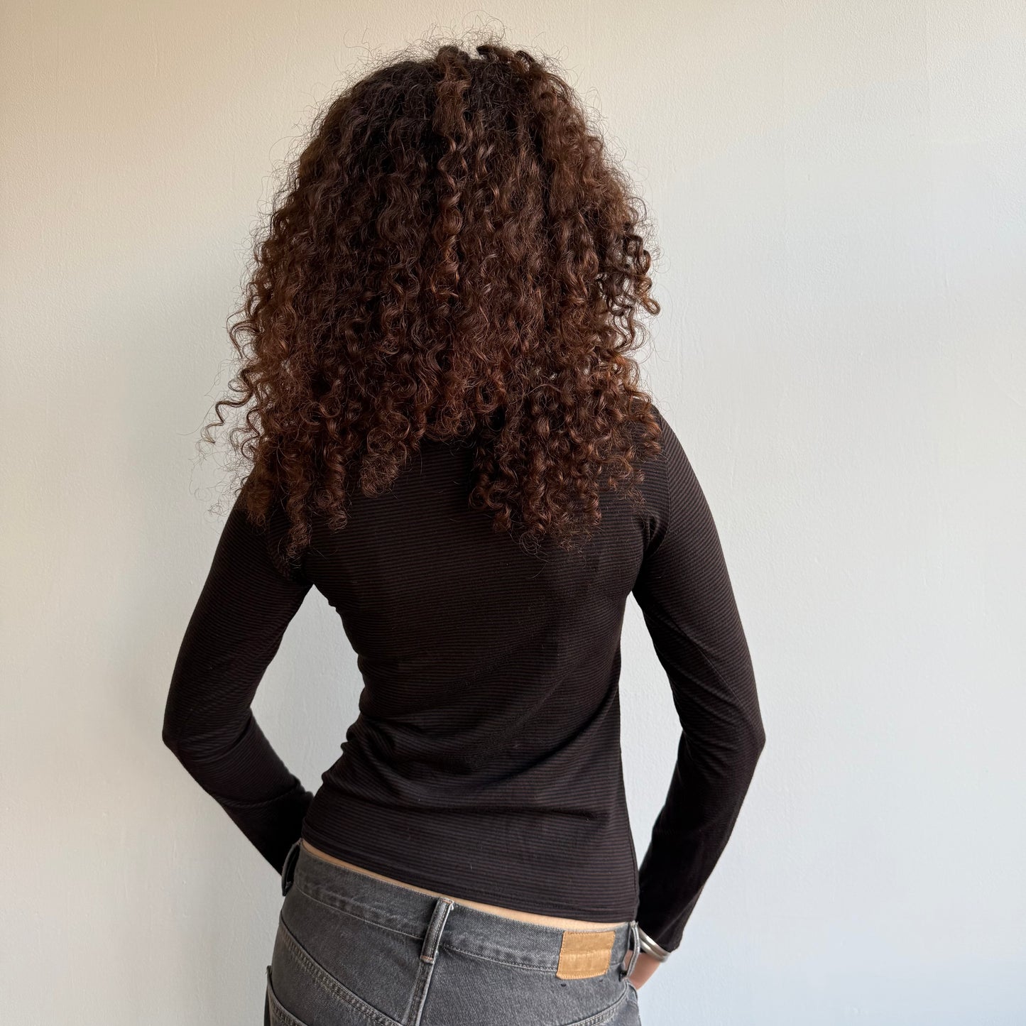 Brown striped roll neck - Size S
