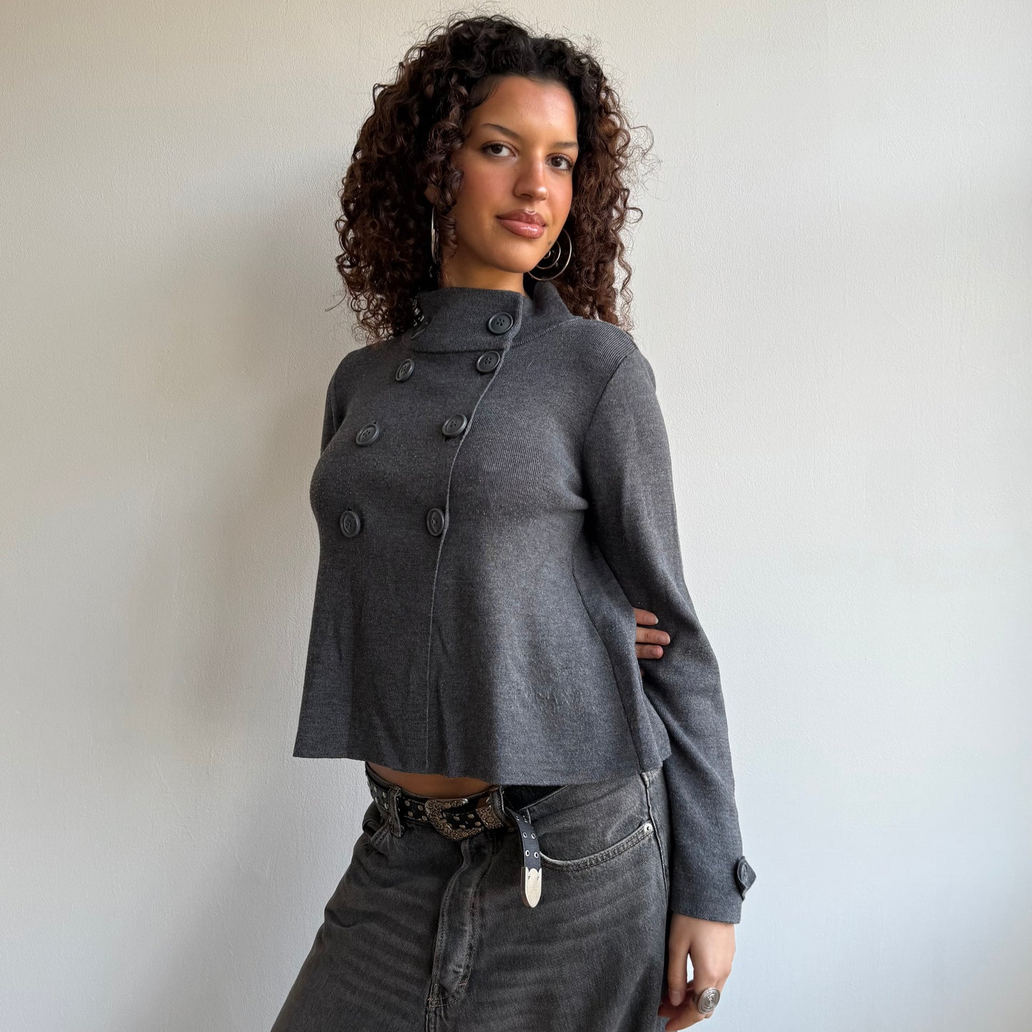 Grey pea knit - Size S