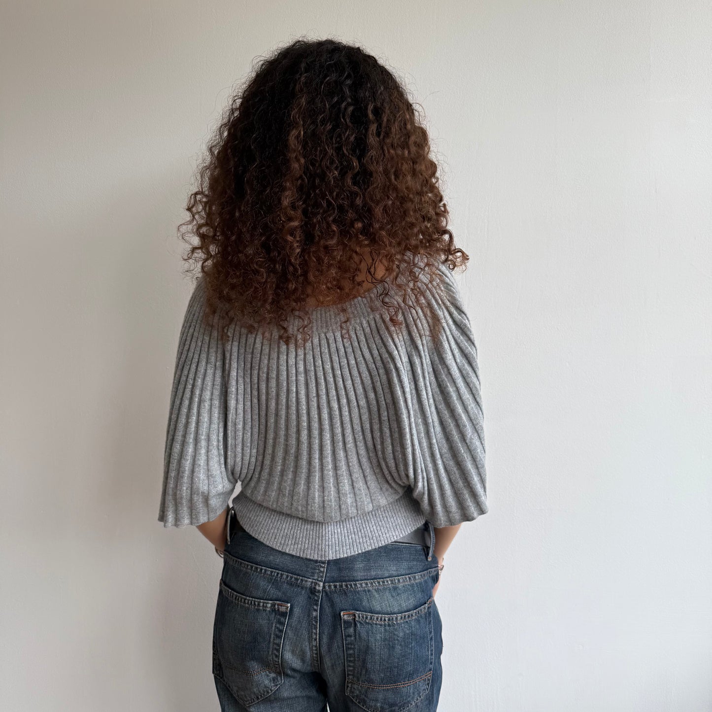 Light grey batwing knit - Size S
