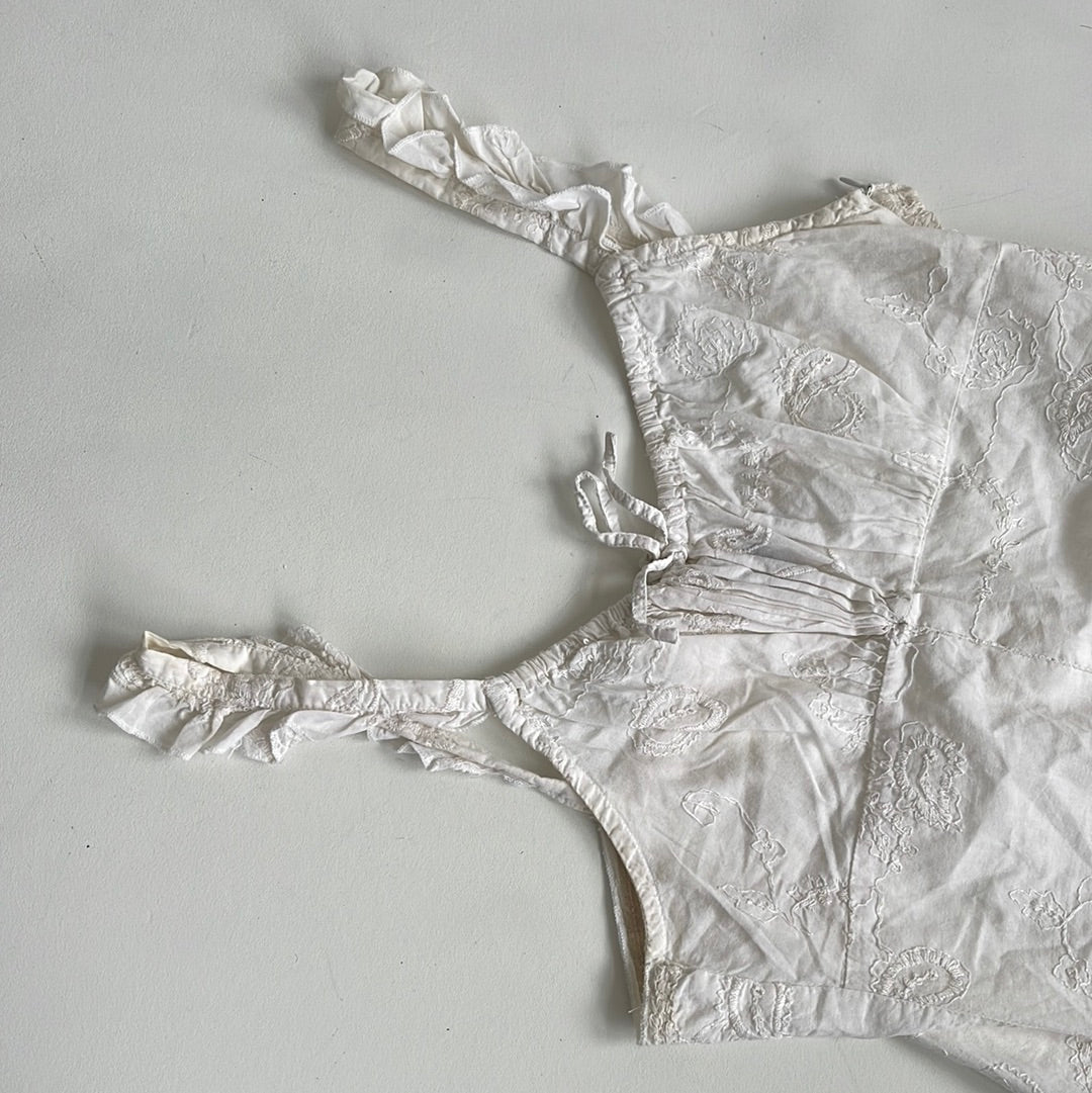 White milkmaid ruffle dress - Size XS