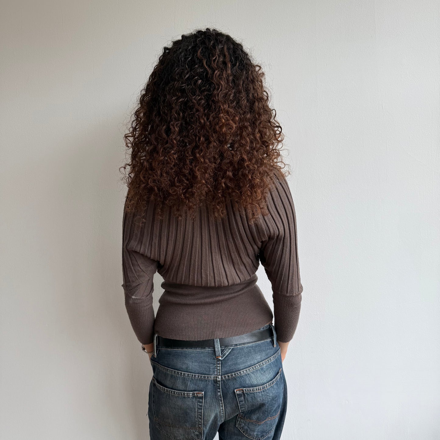 Brown batwing knit - Size S