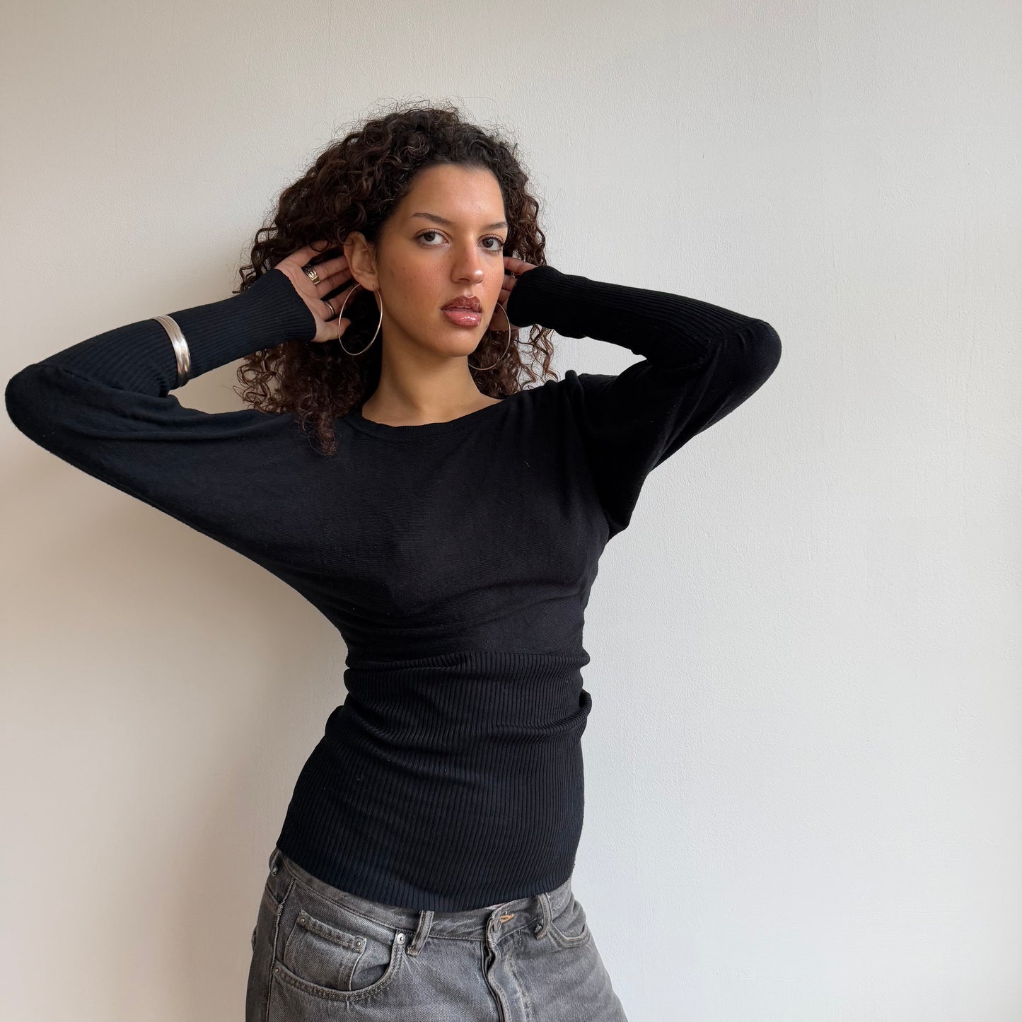 Black slouchy knit - Size M