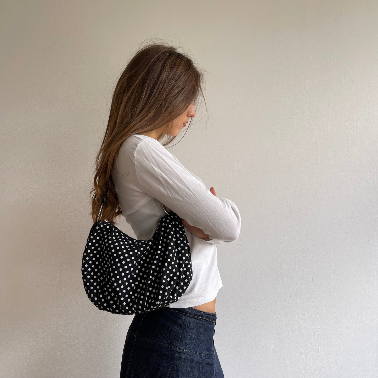 Polka dot O-ring bag