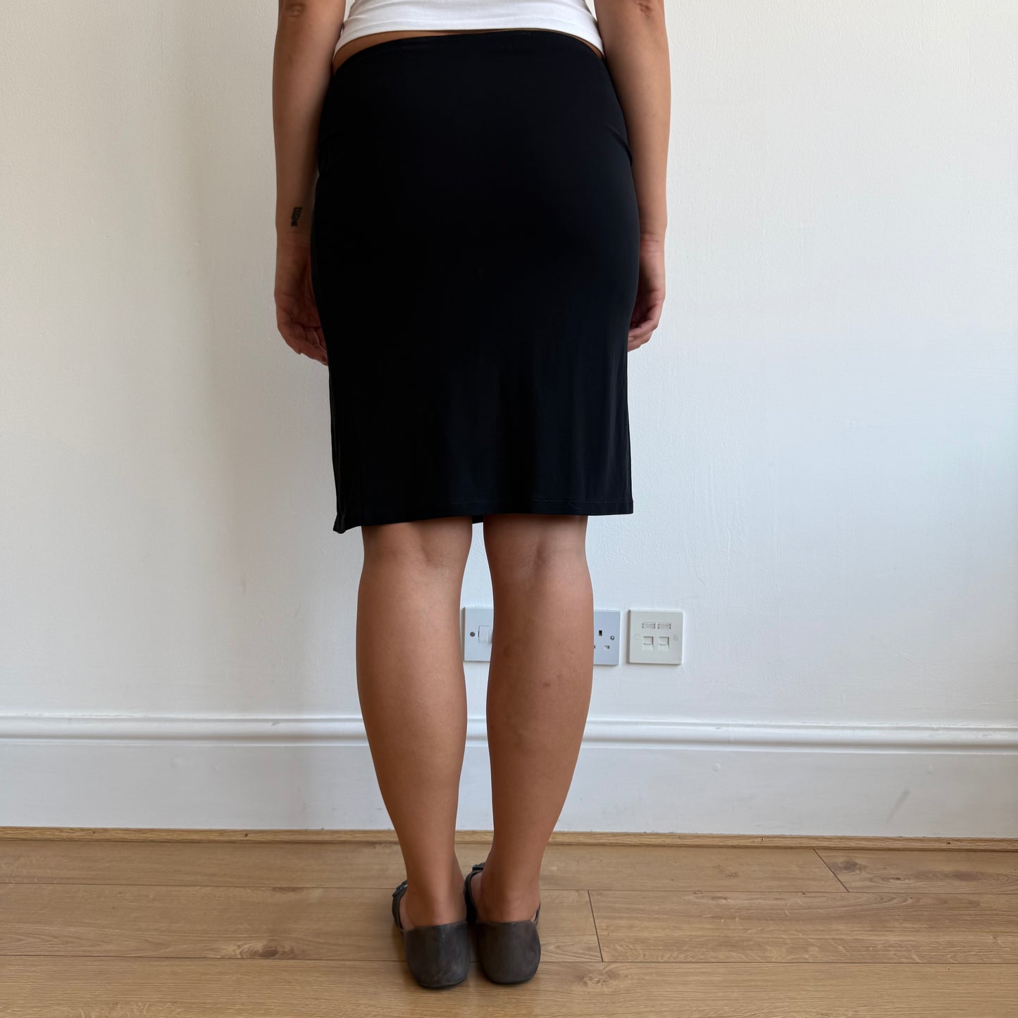 Black Morgan zip midi skirt - Size S
