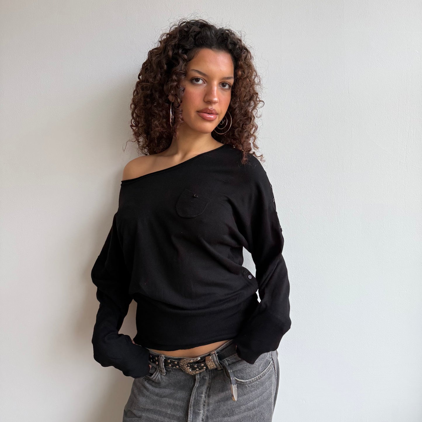 Black slouchy knit - Size S