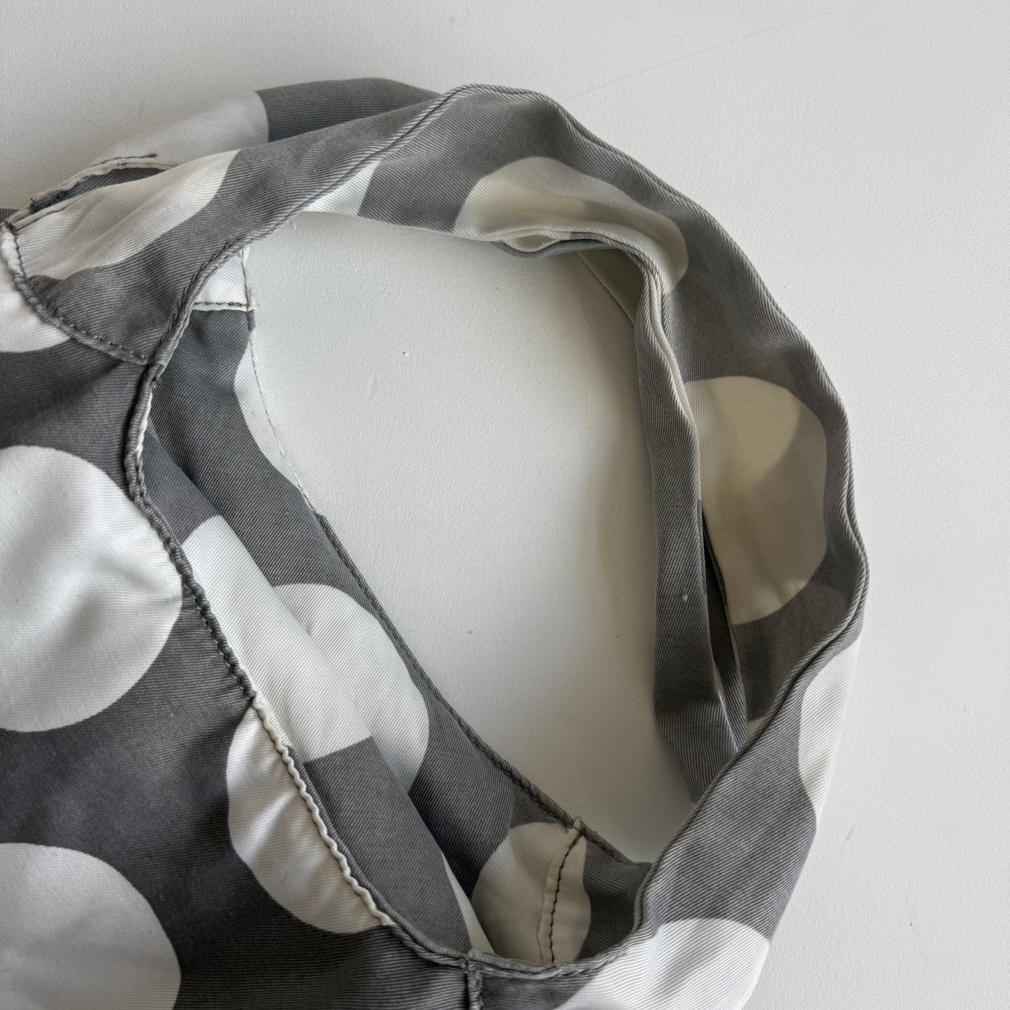 Grey polka dot bag